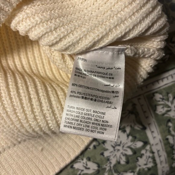 Heavy Knit Rhinestone Cream Sweater - Picture 8 of 8